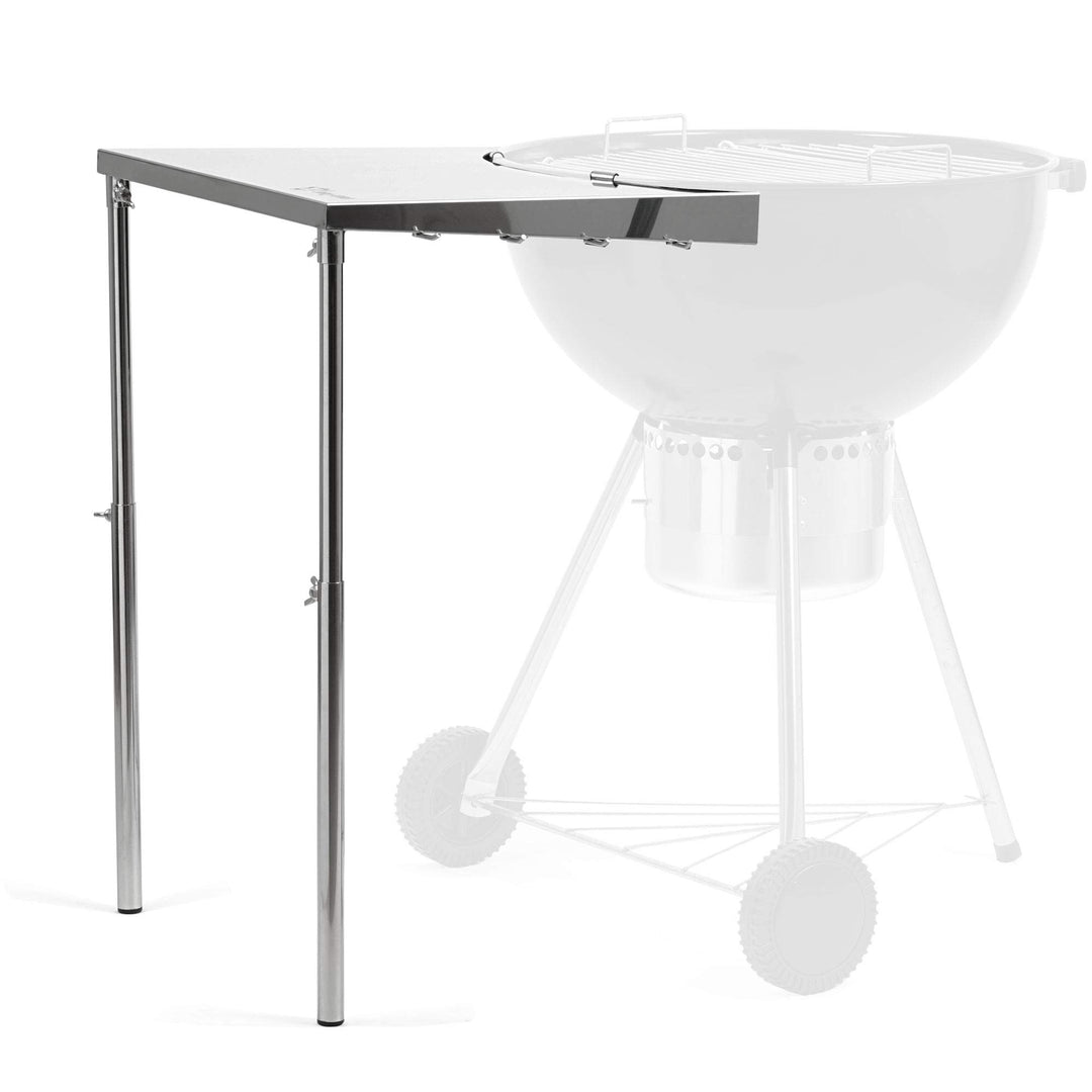 BBQ-Toro Edelstahl Beistelltisch für Ø 57 cm Kugelgrill | 55 x 51 x 47-74 cm | höhenverstellbarer Ku