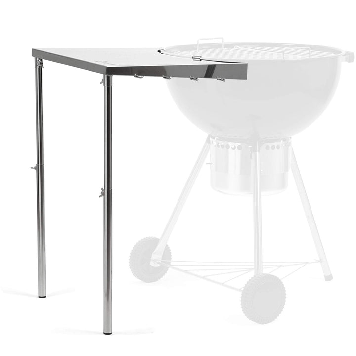 BBQ-Toro Edelstahl Beistelltisch für Ø 57 cm Kugelgrill | 55 x 51 x 47-74 cm | höhenverstellbarer Ku