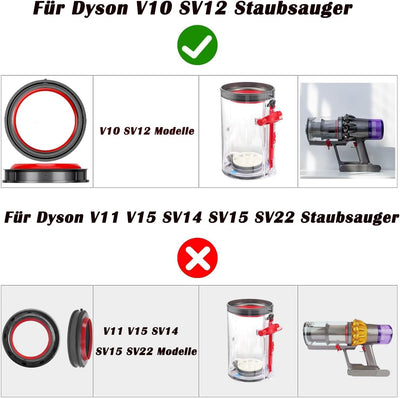 Fictezlove Ersatzteile Staubbehälter für Dyson V10 SV12 Behälter Zubehör Staubsauger, Mülleimer Stau