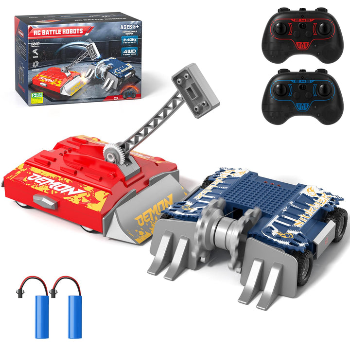 Sunrad Ferngesteuerte Roboter Kampf, 2 Stück RC Kampfroboter Spielzeug,Ferngesteuerte Kampfroboter,4