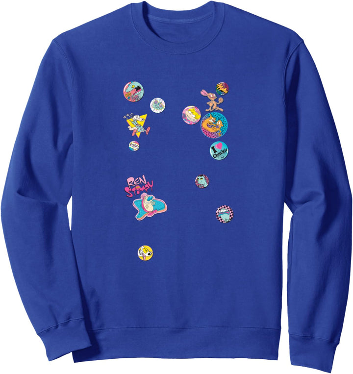 Nickelodeon Retro Group Shot Pins Sweatshirt
