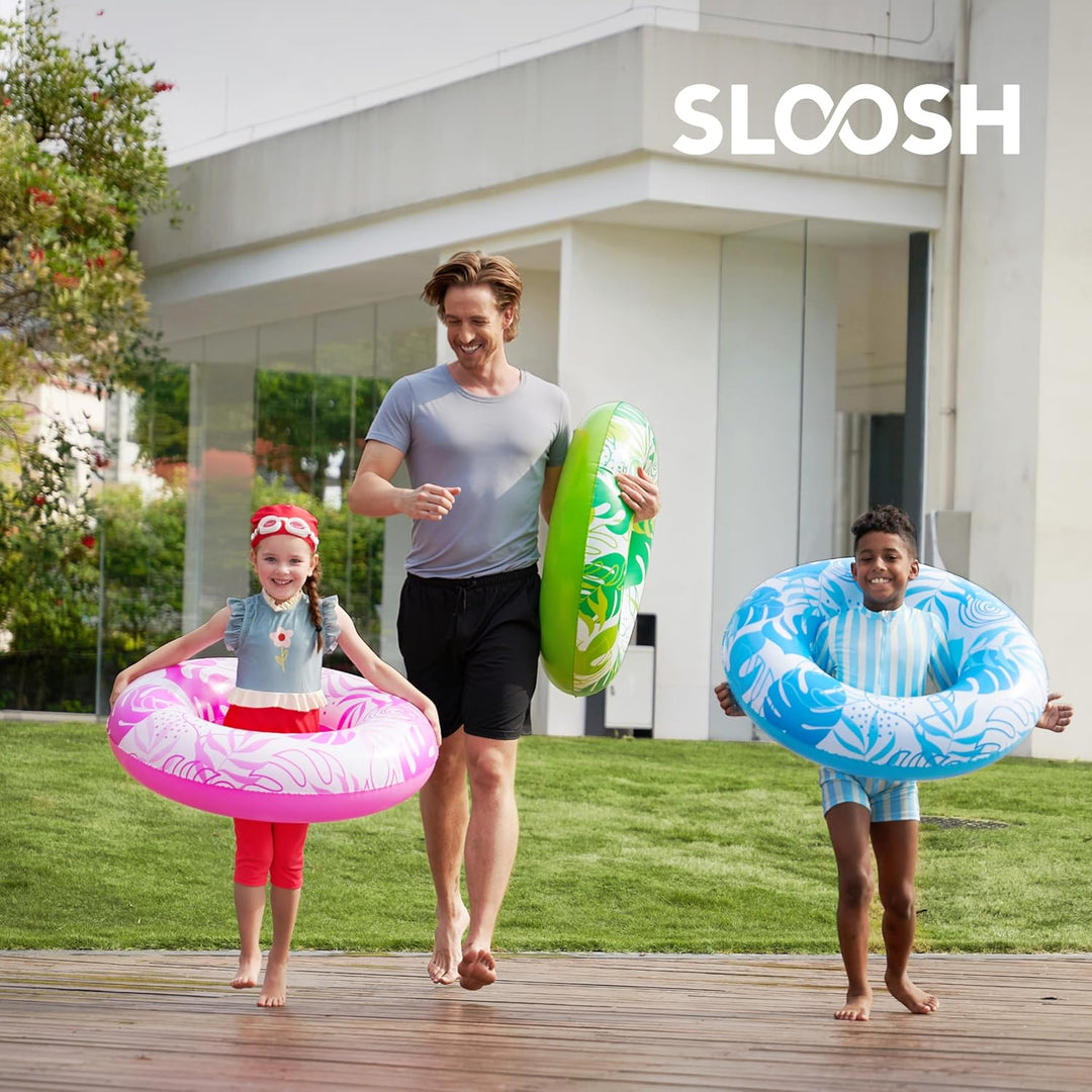 JOYIN 3 Pack Aufblasbarer Schwimmreifen mit Glitzern 32.5"/82.55cm, Schwimmring, Sommer Wasser Schwi