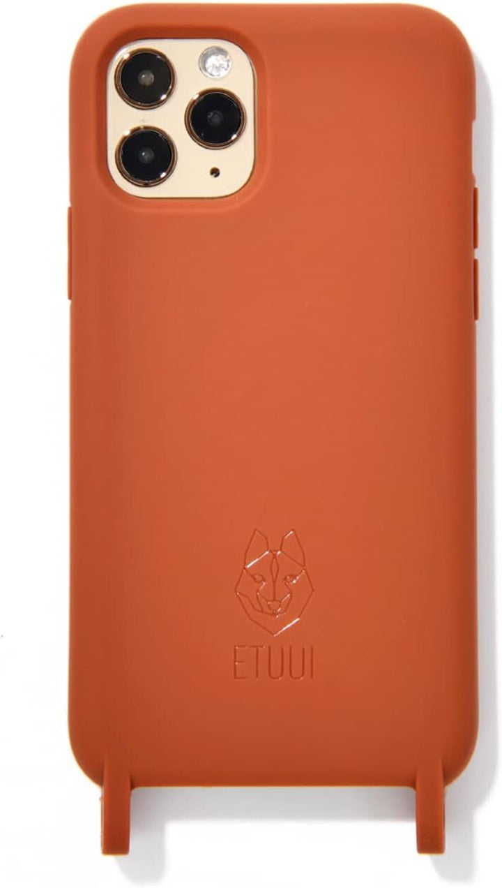 ETUUI Silk Hook Hülle Apple iPhone 13 Mini in Braun - hochwertige Schutzhülle, Rundumschutz Handyhül