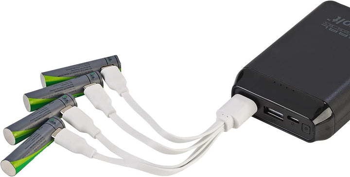 tka Köbele Akkutechnik Akku: 16er-Set wiederaufladbare Batterien Typ AAA, 600 mWh, Laden per USB-C (