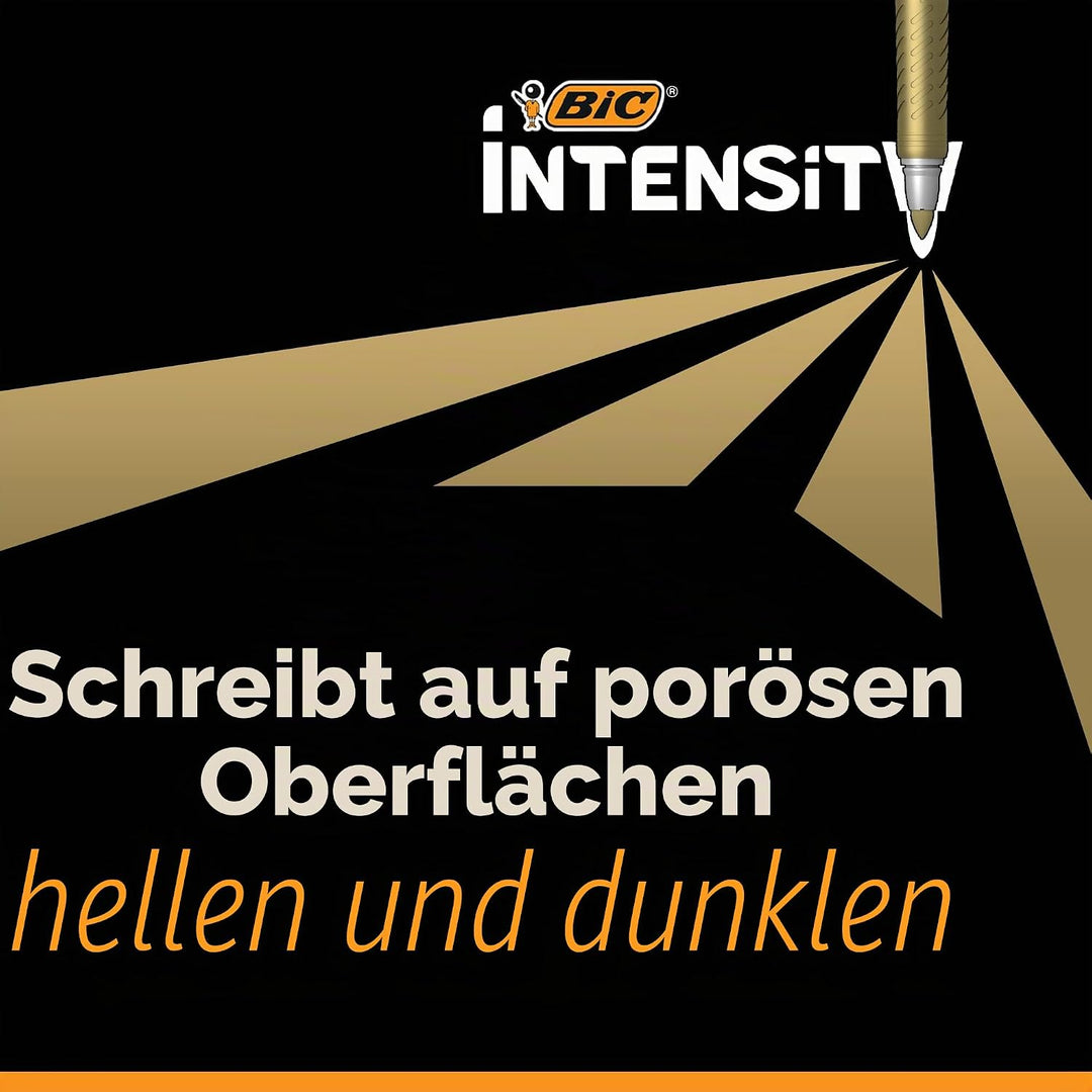 BIC Intensity Pastell Marker, in 24 verschiedenen Metallic- und Pastellfarben, geruchsarm, schnell t