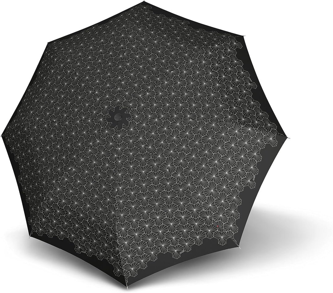 Knirps Taschenschirm X1 Design – Kleinster Regenschirm Leicht und kompakt –Sturmfest – Black 94cm Bl