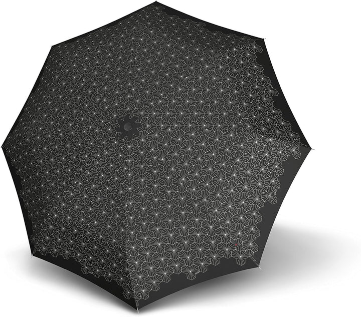 Knirps Taschenschirm X1 Design – Kleinster Regenschirm Leicht und kompakt –Sturmfest – Black 94cm Bl