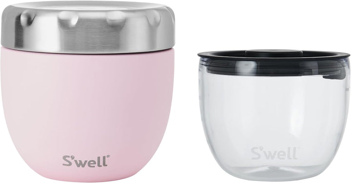 lifetime brands europe limited S'well Eats 2-in-1 Futternapf mit Schraubdeckel, 636 ml, rosa Topas,