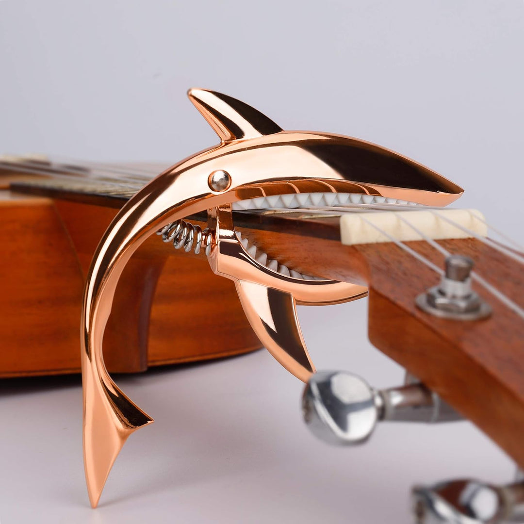 Kapodaster Hai Gitarre Kapodaster Zinklegierung Kapo für Akustik- und E-Gitarren, Ukulele, Banjo, Ma