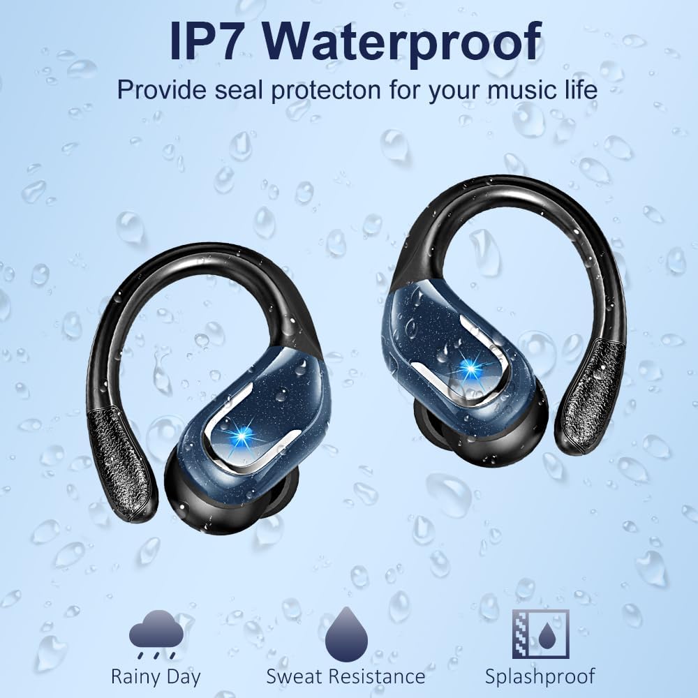 Bluetooth Kopfhörer 5.4 Sport, 75Std Kopfhörer Kabellos Bluetooth, HiFi Stereo Tiefer Bass Wireless