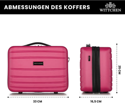 WITTCHEN Kosmetikkoffer Reisekoffer aus ABS Rosa 56-3A-654-34 Rosa Kosmetikkoffer, Rosa Kosmetikkoff