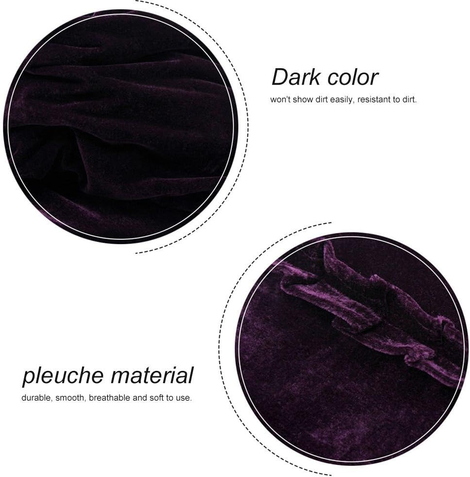 Dilwe Klavierdeckel, Colorfast Pleuche Piano Staubdicht Dekoriert Cover Purpur, Purpur