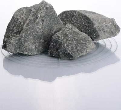 Deutsche Diabas Saunasteine 25 kg 5-8 cm, 5-11 cm oder 8-12 cm, hochwertige Aufgusssteine für den Sa