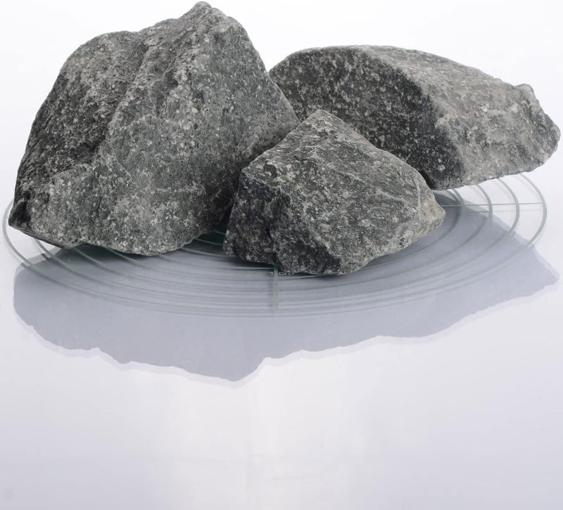 Deutsche Diabas Saunasteine 25 kg 5-8 cm, 5-11 cm oder 8-12 cm, hochwertige Aufgusssteine für den Sa