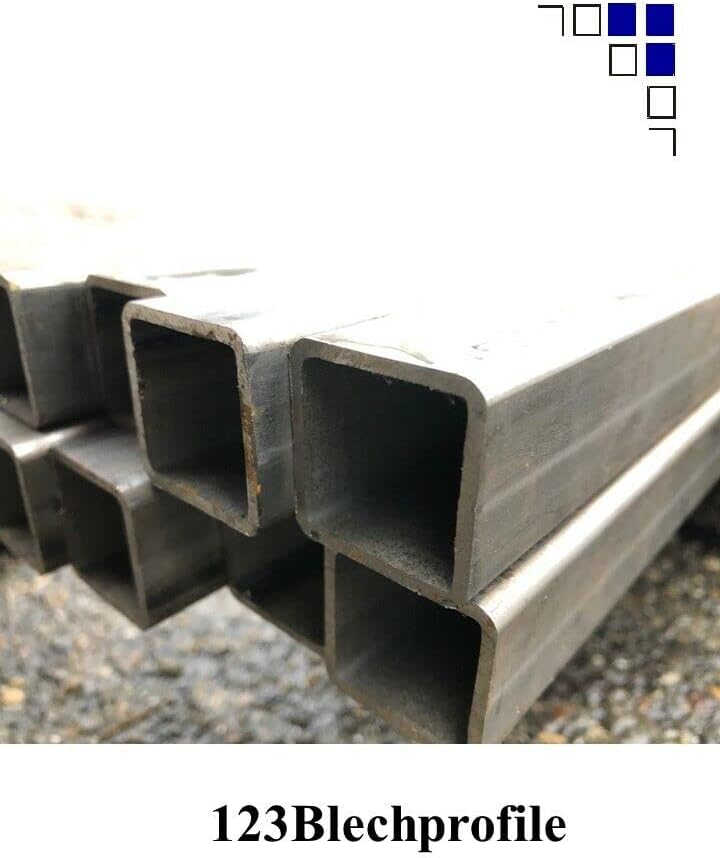 Edelstahlrohr geschliffen Edelstahl Vierkant Rohr V2A Pfosten Geländer 30x30x2mm und 40x40x2mm Länge