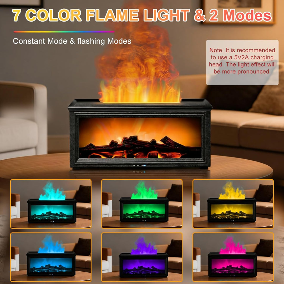 Mini-Luftbefeuchter für Schlafzimmer, 280ML Tragbare Diffuser Luftbefeuchter, 7-Farben LED Aroma Dif