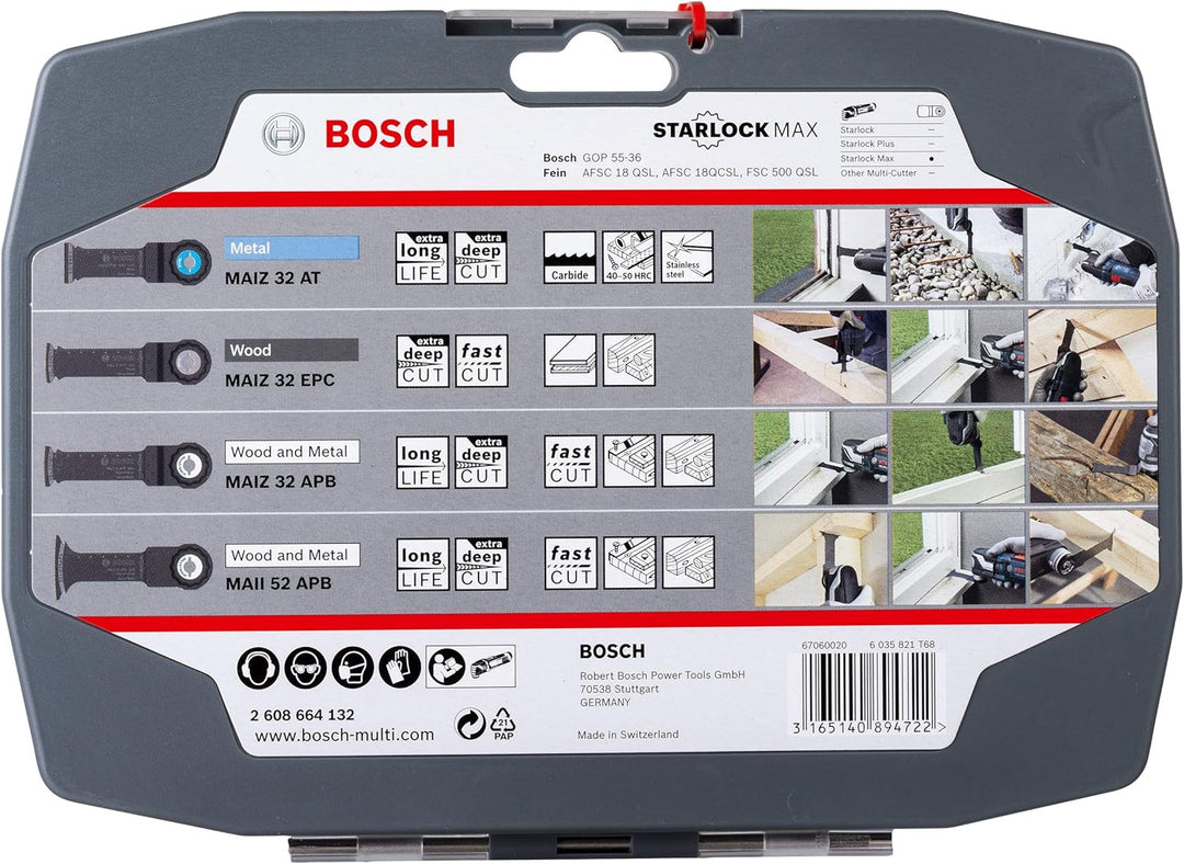 Bosch Professional 4 tlg. Tauchsägeblatt Starlock Max Best of Heavy Duty Set (für Holz & ungehärtete