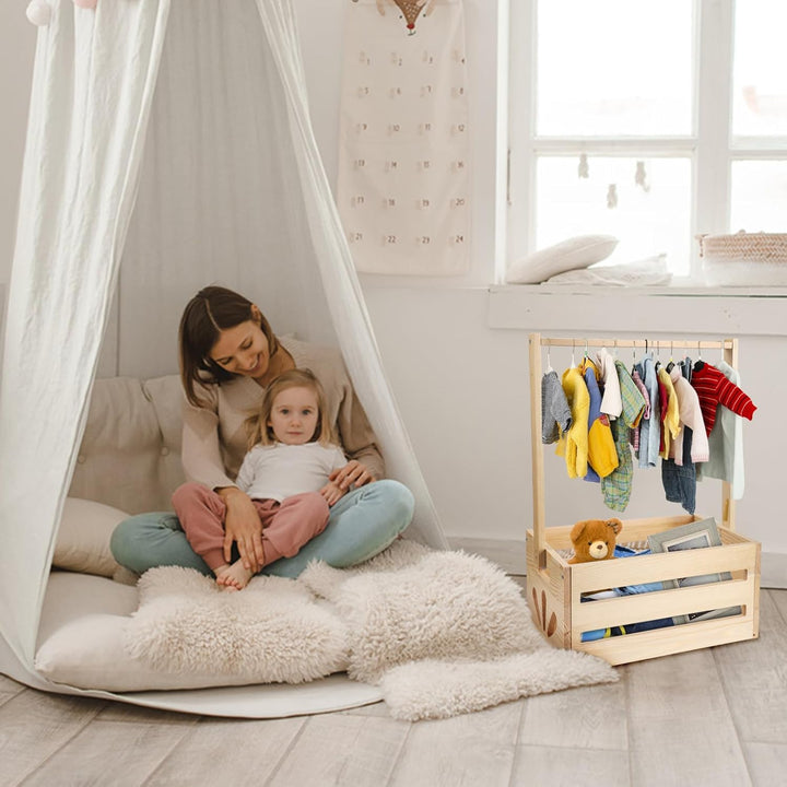 Holzkiste für Babypartys, Babykorb mit Griff Babykorb Holz Geschenkkiste Baby Aufbewahrungskiste Kor