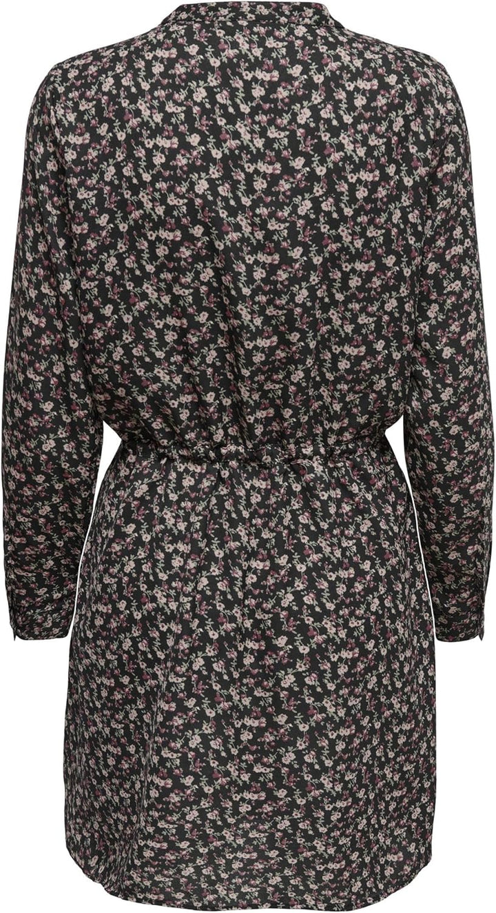 ONLY Damen ONLCORY L/S V-Neck Tunic WVN NOOS 15200543, Black/NERA Flower, XS