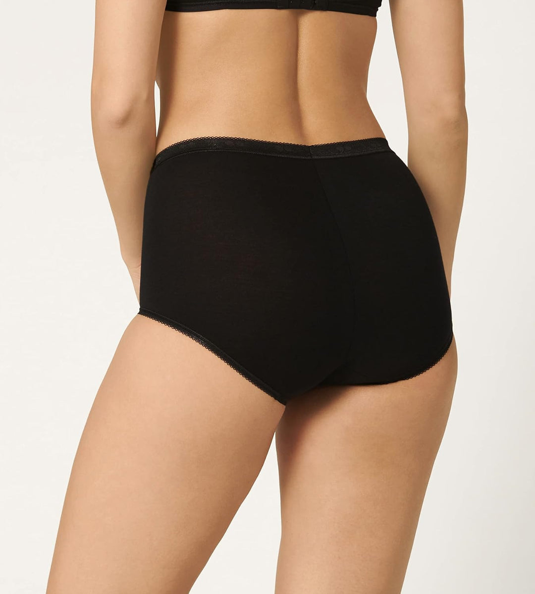 Sloggi Damen sloggi Basic+ Maxi 3P Taillenslip 40 Schwarz, 40 Schwarz