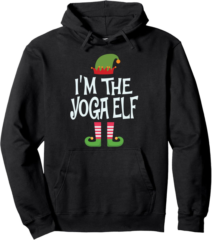 yoga elf Christmas Matching Outfit Pullover Hoodie