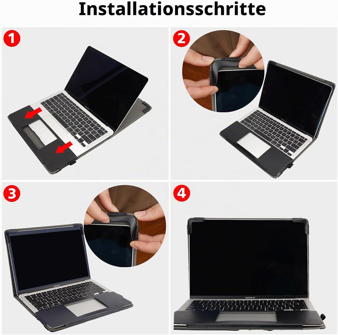 TYTX Lederhülle Kompatibel mit MacBook Pro 13 Zoll M2/M1 (2022-2016) A2338/A1989/A1706/A1708/A2159/A