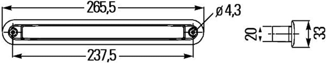 HELLA 2JA 959 073-001 Innenraumleuchte - LED - 12V - 2.0W - LED - Einbau - Lichtscheibenfarbe: glask