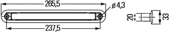 HELLA 2JA 959 073-001 Innenraumleuchte - LED - 12V - 2.0W - LED - Einbau - Lichtscheibenfarbe: glask