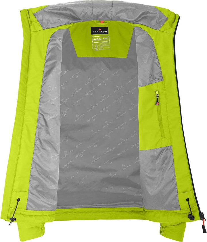 Bergson Herren Regenjacke EGGEN THERMO - leicht wattiert - Wanderjacke - Fahrradjacke - Outdoorjacke