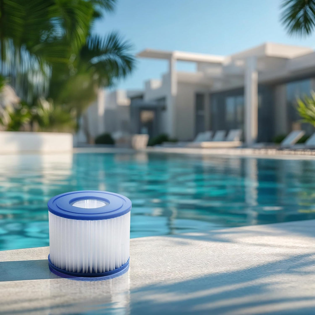 Sillar Pool Filter Ersatzkartusche Typ VI für Whirlpools, kompatibel mit Bestway 58323, Lay-Z-Spa, F