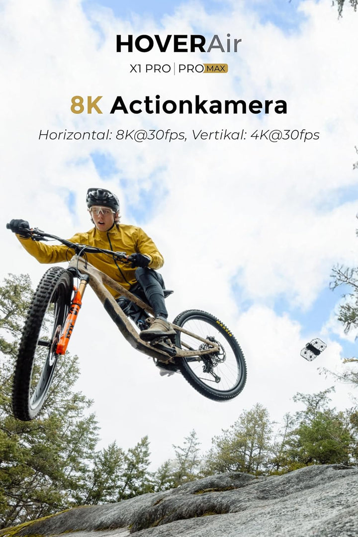 HOVERAir X1 PROMAX Drohne mit Kamera 8K, Faltbar Action Cam mit über 15 vollautomatischen Flugmodi,