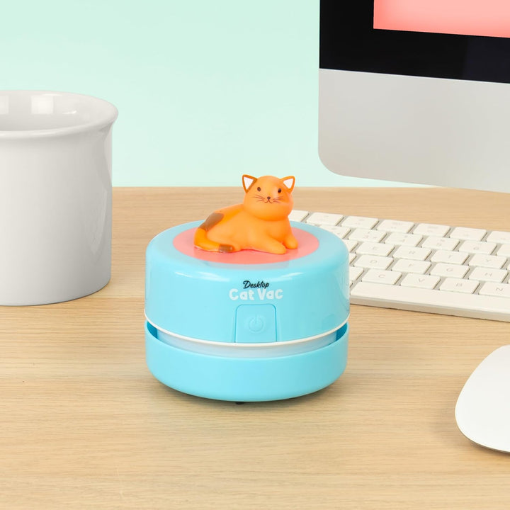 Gift Republic Wiederaufladbarer Reiniger, Katzensauger, Desktop-Staubsauger, Blau