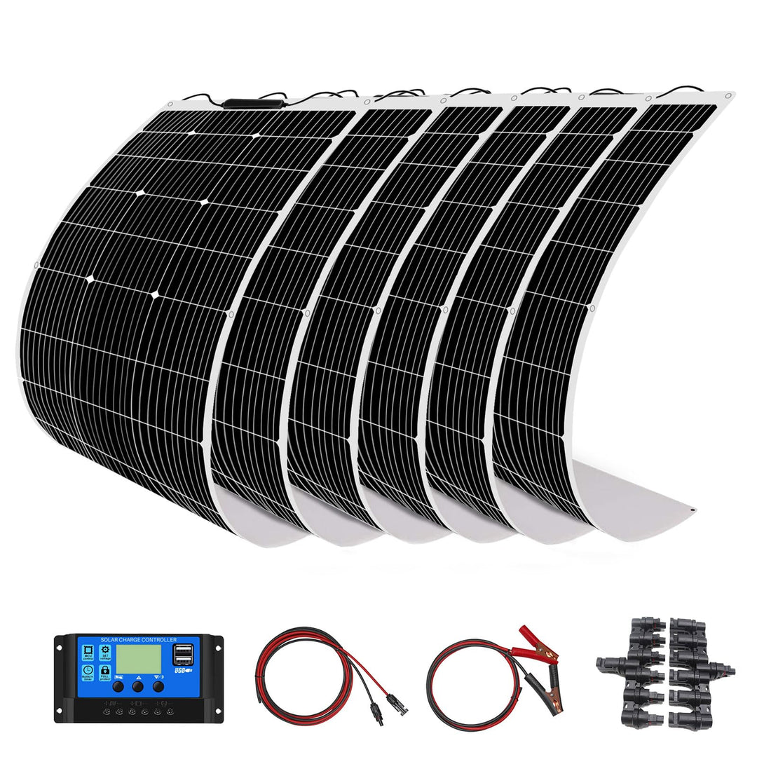 200w Flexible Solar Panel Kit 2pcs 100w 18v Monocrystalline Solar Module + 20A USB Controller for Of