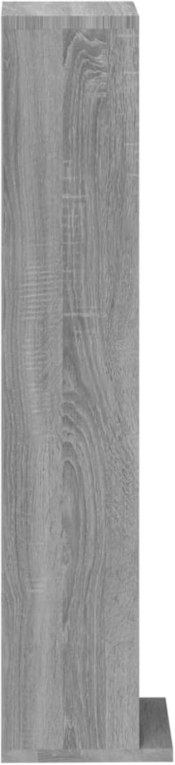 Homgoday CD-Schrank mit 6 offenen Fächern, 21 x 20 x 88 cm, Holz, CD-Turm, DVD-Aufbewahrungsschrank,