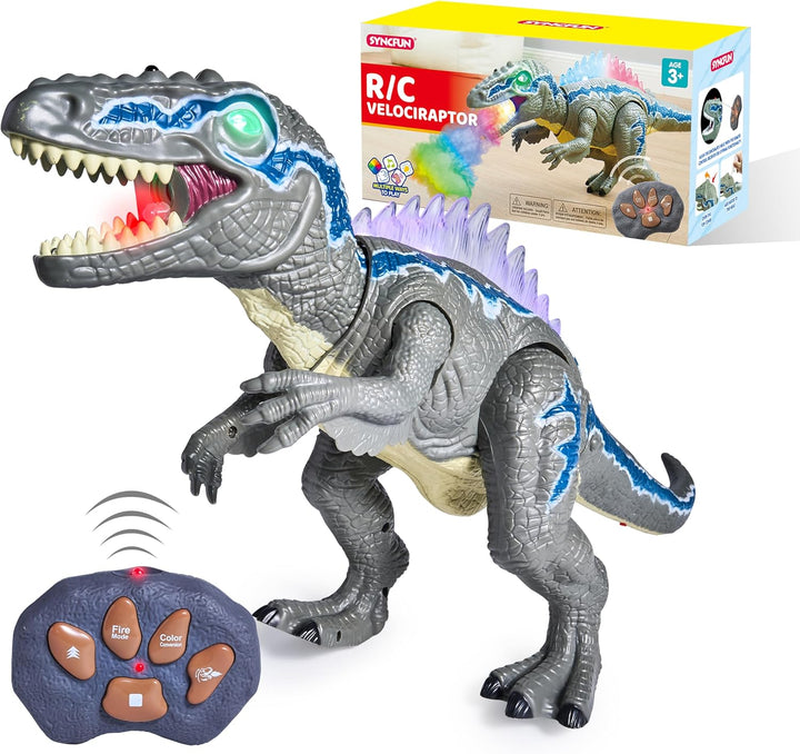 SYNCFUN Ferngesteuertes Dinosaurier-Spielzeug für Jungen und Mädchen im Alter von 3 4 5 6 7 Jahren,