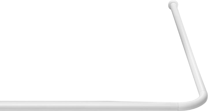 RIDDER 159501 Winkelstange, Universalwinkelstange, Duschvorhangstange, Ø 20 mm, Aluminium, weiss Ø 2