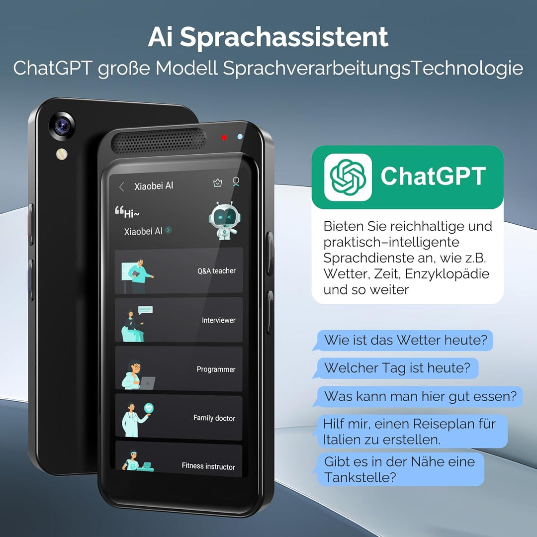 Sprachübersetzer Gerät,Zwei-Wege-Smart-Sprach Übersetzer Foto Taschenübersetzer in Echtzeit,150 unte