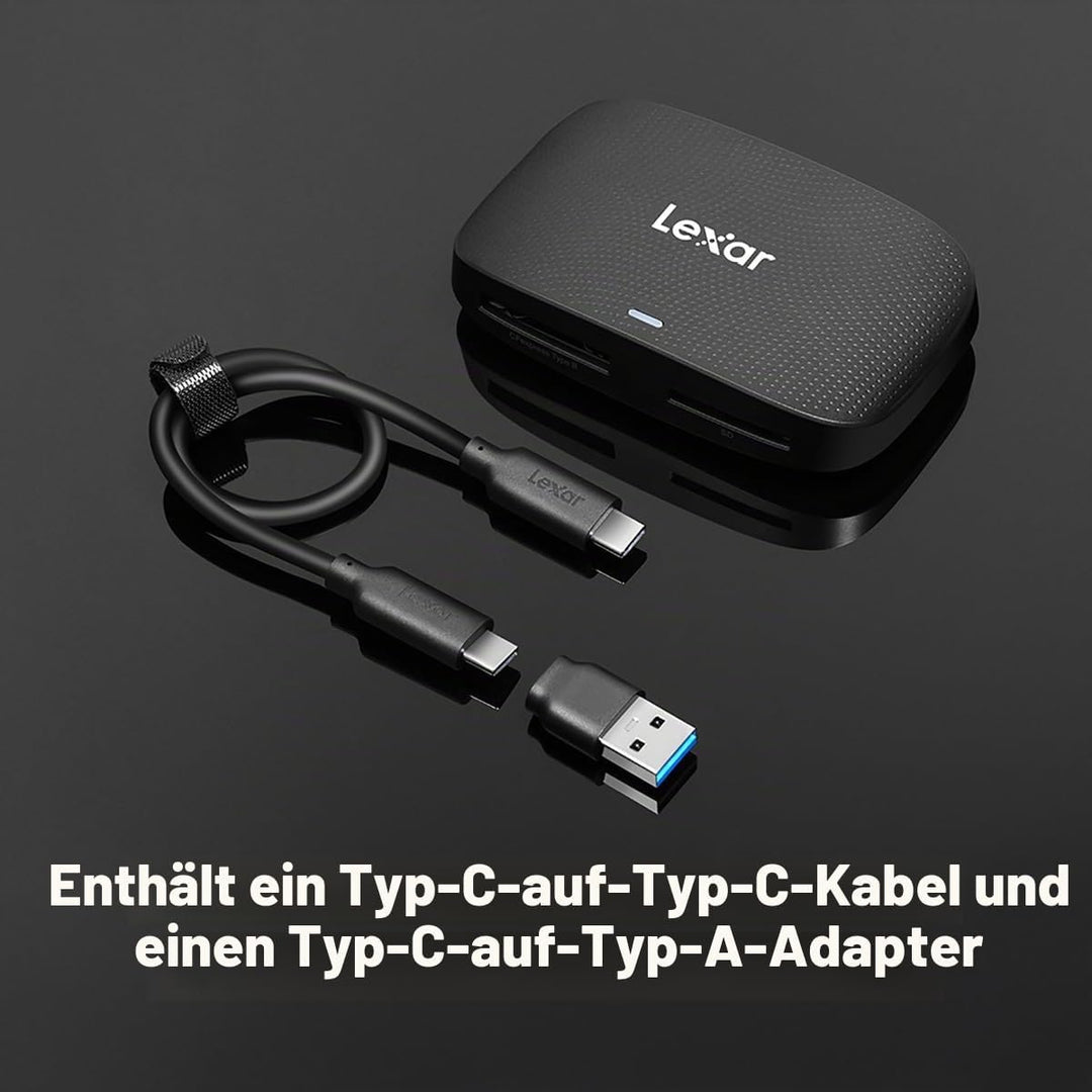 Lexar Professioneller CFexpress Typ B/SD USB 3.2 Gen 2 Leser, Übertragungsgeschwindigkeiten bis zu 1