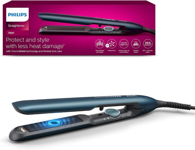 Philips Haarglätter Der 7000er Serie Mit ThermoShield Technologie, [Modell BHS732/00] Blau BHS732/00