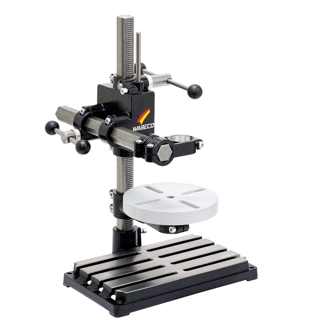 WABECO Bohrständer Fräsständer BF1240 mit Bohr-Frästisch vertikal/horizontal Säule 500 Ausleger 350