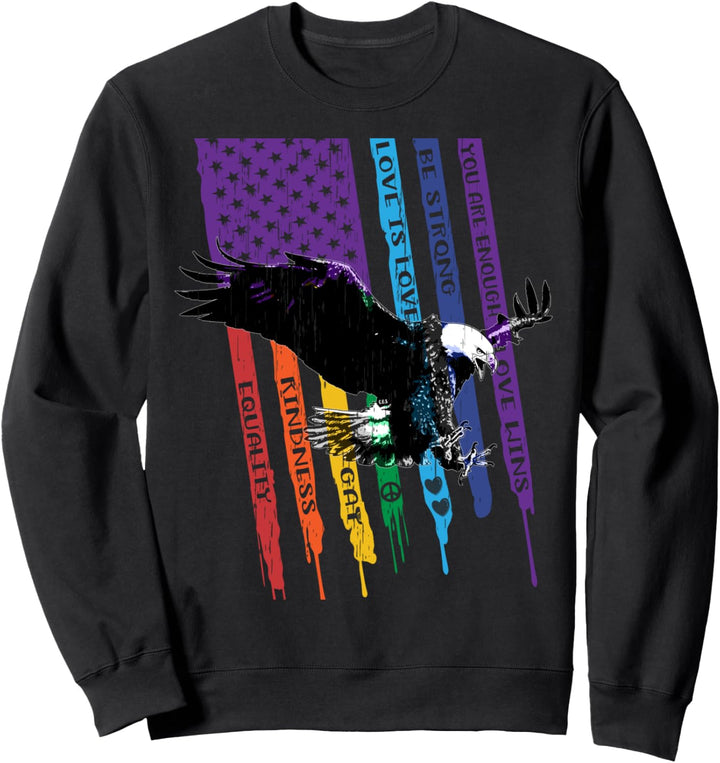 LGBTQ-Flagge - Adler - Bisexuelle Lesben - Gay Pride Sweatshirt