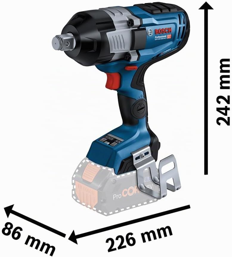 Bosch Professional 18V System BITURBO Akku Drehschlagschrauber GDS 18V-1600 HC (3/4" mit hoher Durch