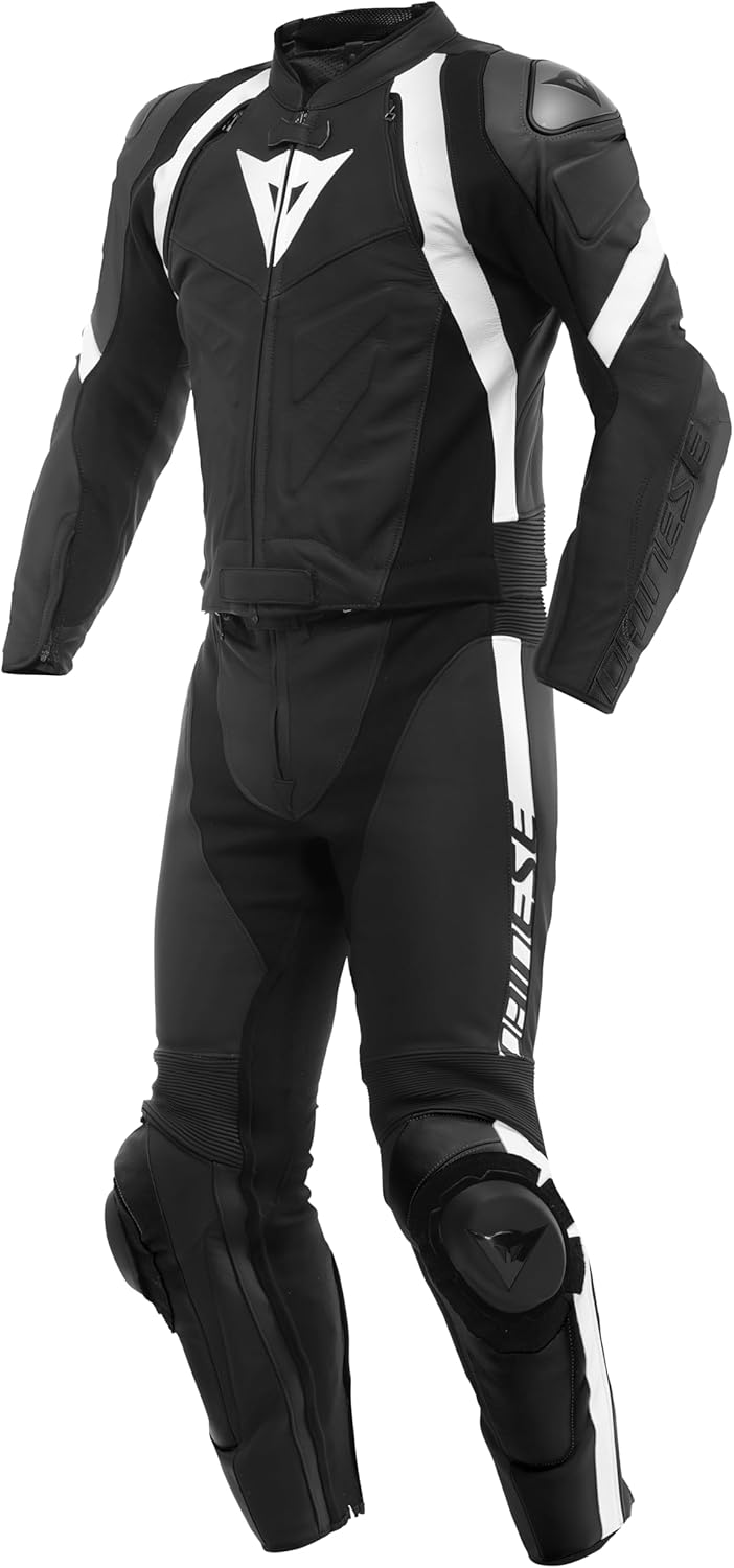 Dainese zweiteiler Lederkombi Avro 4 2PC Motorradanzug Motorradkombi Leathersuit, BLACK-MATT/BLACK-M