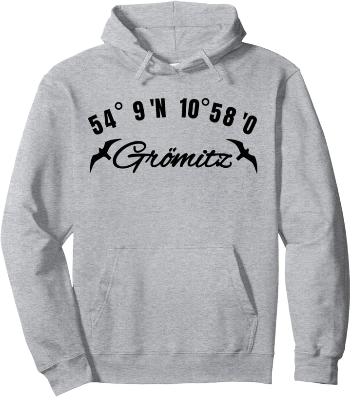 Grömitz Koordinaten Möwe Ostsee Urlaub Strand Küste Pullover Hoodie