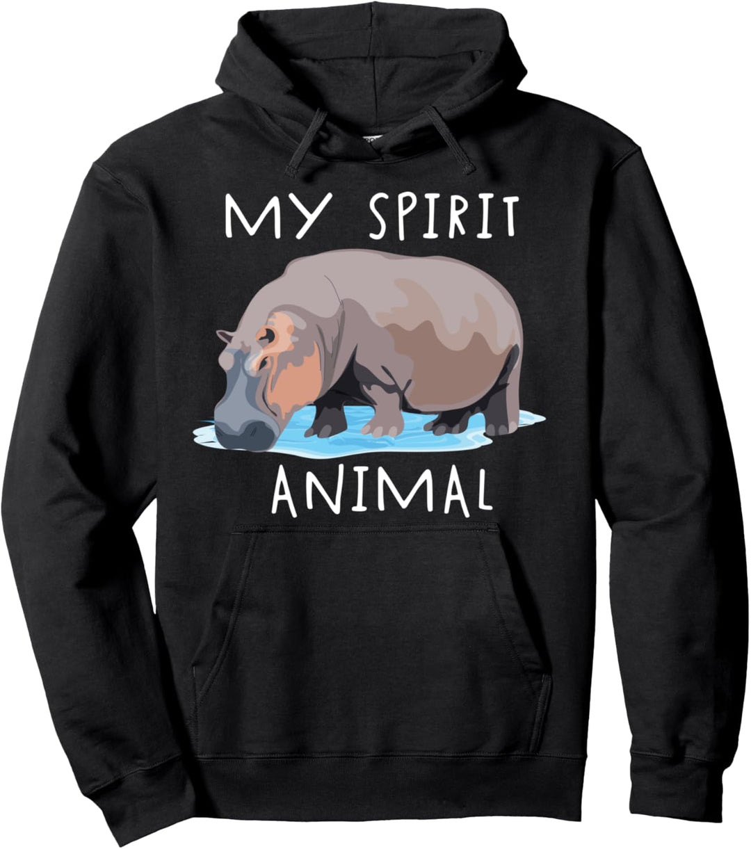 Lustiges Nilpferd Mein Spiraltier Niedliches Vintage-Nilpfer Pullover Hoodie