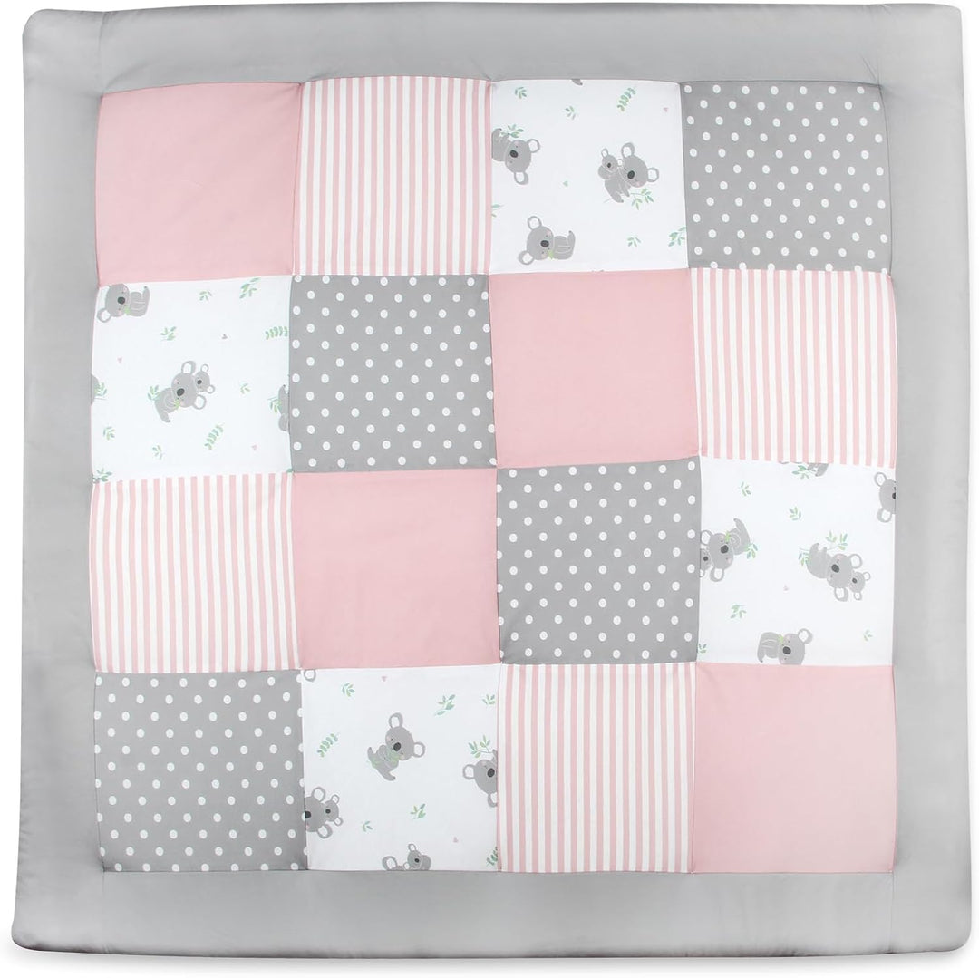 schlummersack Krabbeldecke – 100x100 cm – Dick gepolsterte Spieldecke für Babys – Ideal als Laufgitt