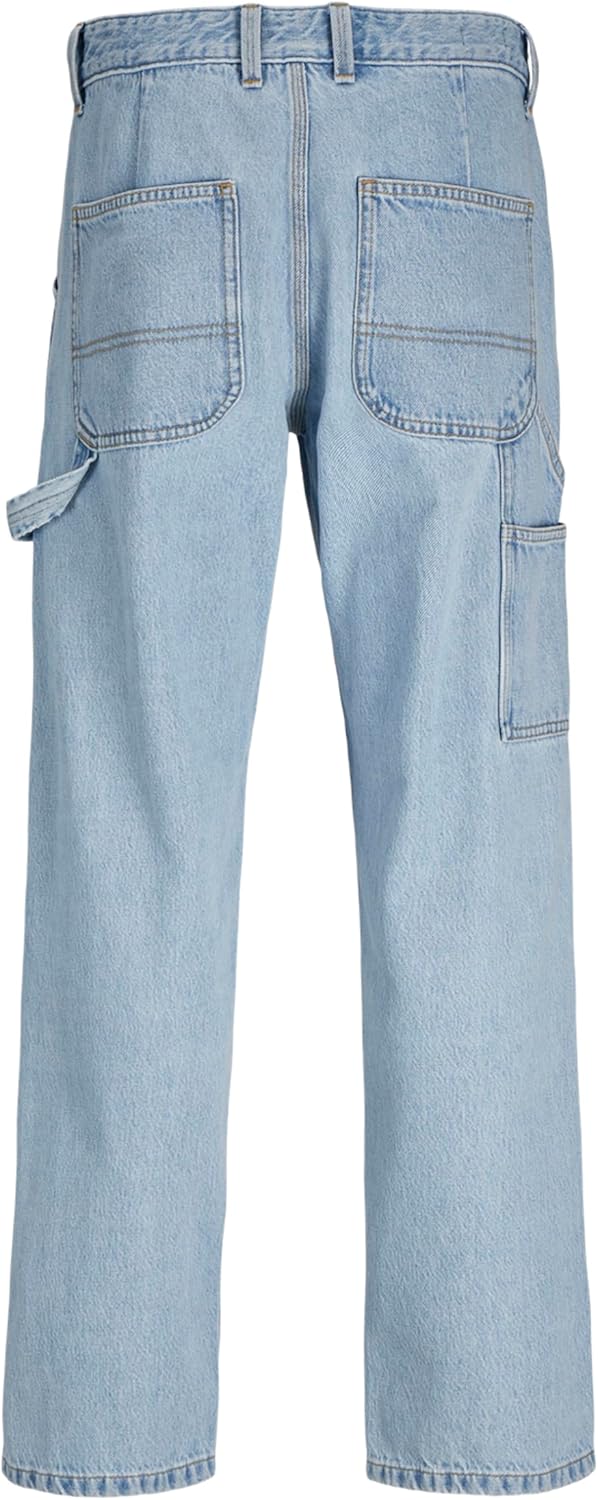 JACK & JONES Male Loose fit Jeans JJIEDDIE JJUTILITY MF 491 SN Loose fit Jeans 32W / 32L Blue Denim,