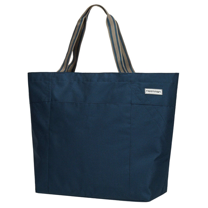 anndora XXL Shopper Blau Hahnentritt - Strandtasche 40 Liter Schultertasche Einkaufstasche, Blau Hah