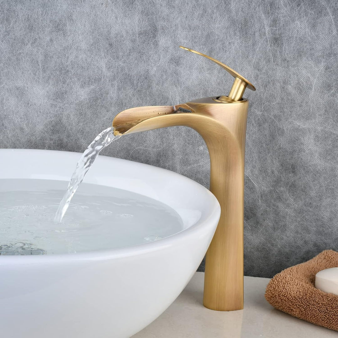 Wasserhahn Vintage Wasserhahn Antik Beelee Wasserfall Waschbecken Armaturen Antik Messing Monoblock