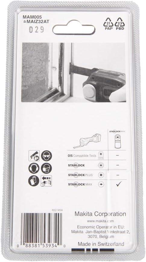 Makita B-66444 Starlock Max HM/TC Tauchsägeblatt 32 mm MAM005 metal, für Stahl, Edelstahl, Fiberglas